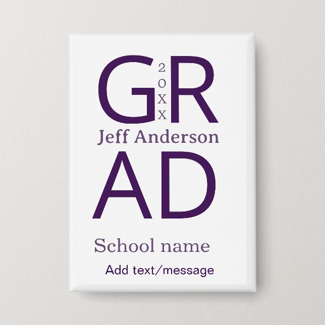 Grad typography modern graduation simple minimal c (Front)