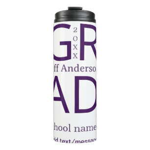 Grad typography modern graduation simple minimal c thermal tumbler