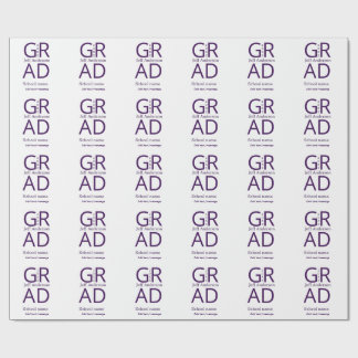 Grad typography modern graduation simple minimal c wrapping paper