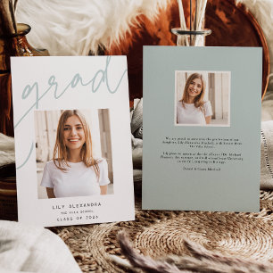 Grad Underlay Photo Graduation Announcement