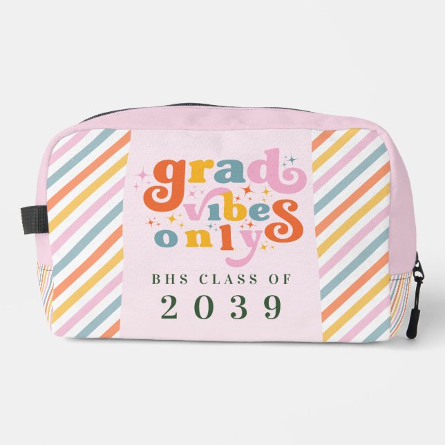 Grad Vibes Only Graduation Party Class Of 2024 Dopp Kit (Front)