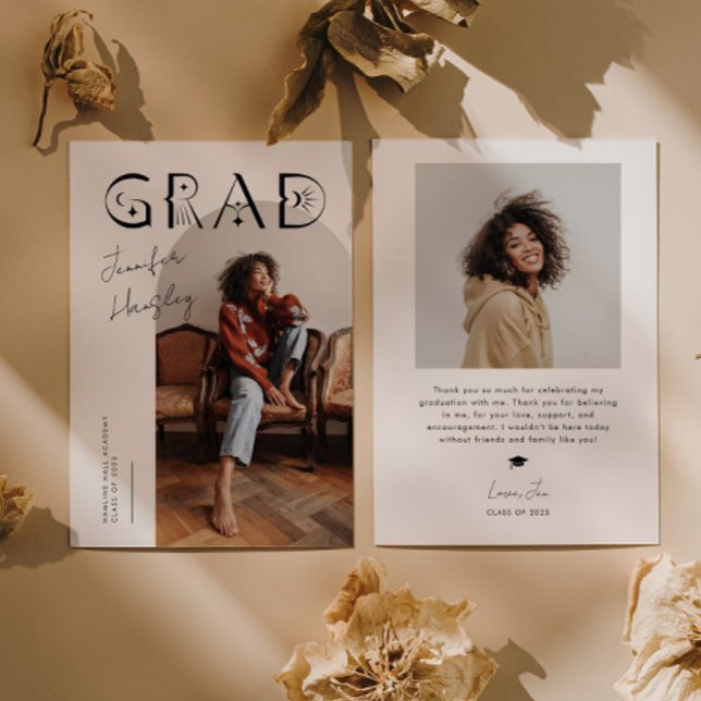 GRAD White Arch Mystical Graduation Announcement (Creator Uploaded)