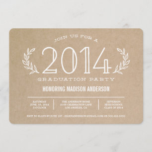 Grad Wreath   Graduation Invitation