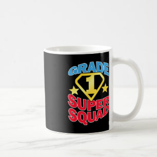 Grade 1 Super Squad Superhero Teacher Team  Coffee Mug