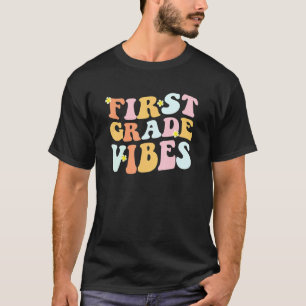 Grade 1 Teachers Students Hippie First Grade Vi T-Shirt