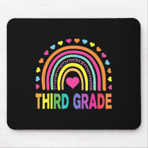Grade 3rd Grade Rainbow Teachers Kids Back To Scho Mouse Pad