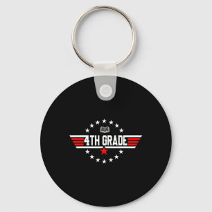 Grade 4th Fourth Grade Back To School First Day Bo Key Ring