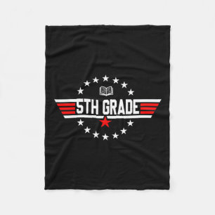 Grade 5th Fifth Grade Back To School First Day Boy Fleece Blanket