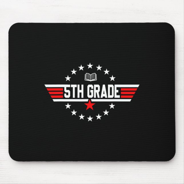 Grade 5th Fifth Grade Back To School First Day Boy Mouse Pad (Front)