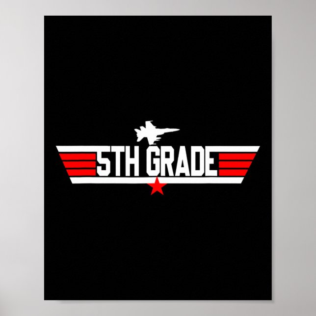 Grade 5th Fifth Grade Back To School First Day Boy Poster (Front)