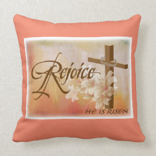 Grade A Cotton Throw Pillow 20x20/Rejoice