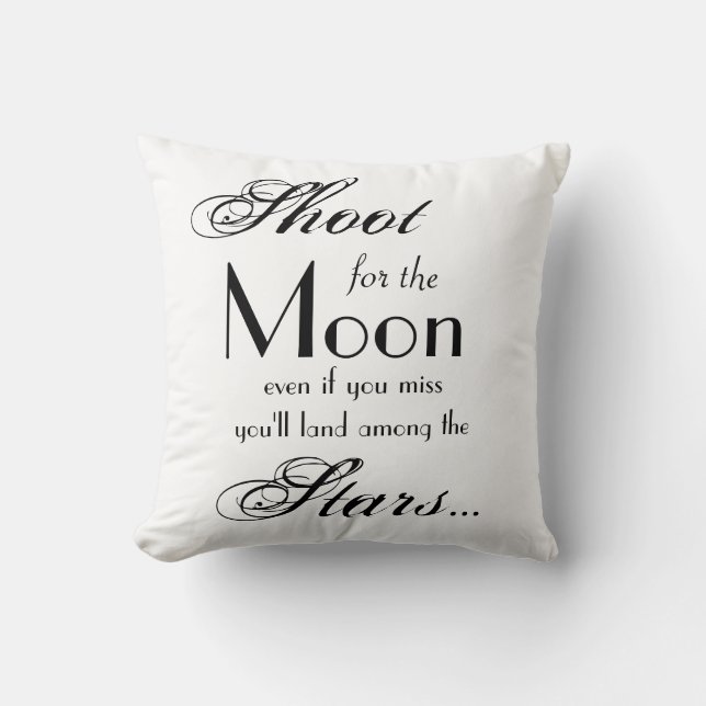 Grade A Cotton Throw Pillow/Shoot for the Moon Cushion (Front)