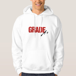 Grade A+ Hoodie (white/red)