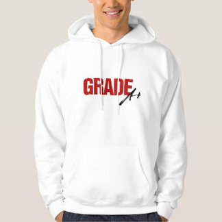 Grade A+ Hoodie (white/red)
