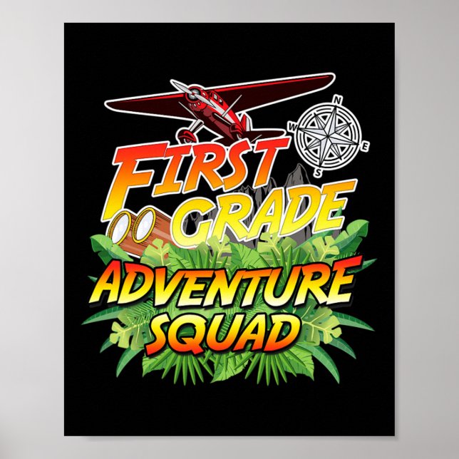 Grade Adventure Squad - Safari Theme Teacher Team  Poster (Front)