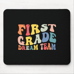 Grade Dream Team Teachers Boys Kids Retro Back To Mouse Pad
