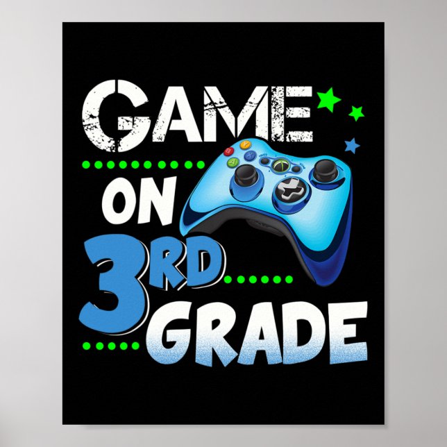 Grade Fun Game On 3rd Grade Gift  Poster (Front)