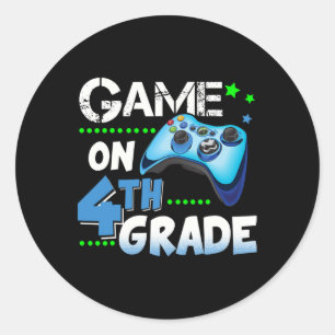 Grade Fun Game On 4th Grade Gift Classic Round Sticker