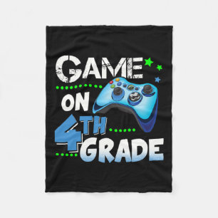 Grade Fun Game On 4th Grade Gift Fleece Blanket