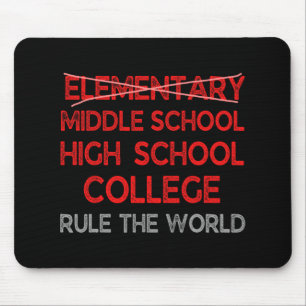 Grade Graduation Funny Elementary School Graduatio Mouse Pad