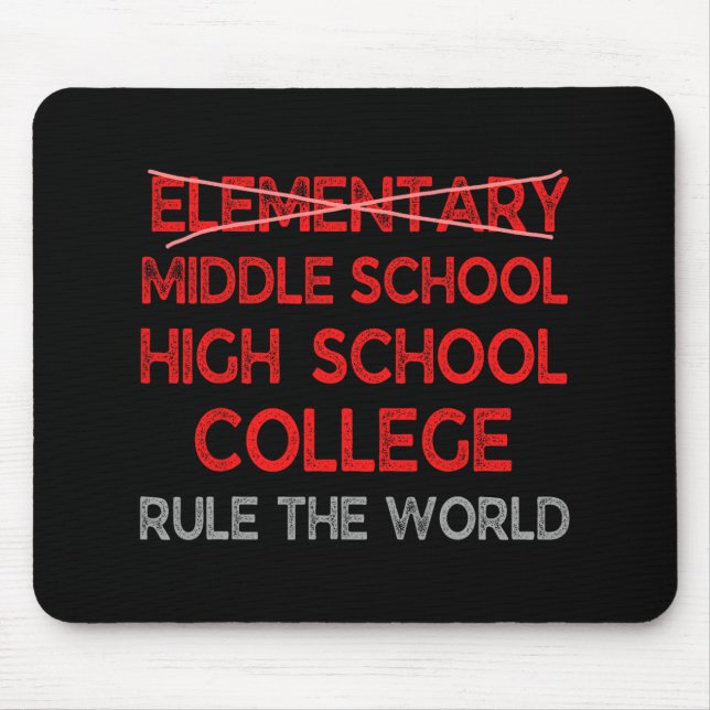 Grade Graduation Funny Elementary School Graduatio Mouse Pad (Front)