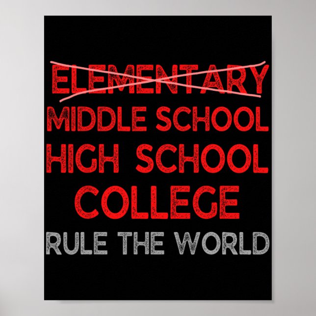 Grade Graduation Funny Elementary School Graduatio Poster (Front)