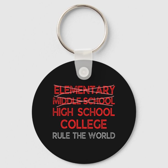 Grade Graduation Funny Middle School Graduation  Key Ring (Front)