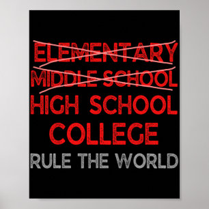 Grade Graduation Funny Middle School Graduation  Poster