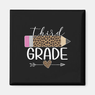 Grade Leopard Pencil Back To School Teachers Stude Magnet