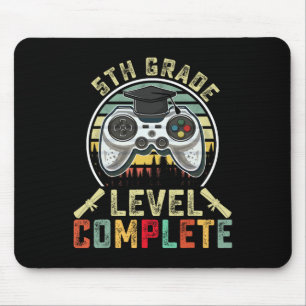 Grade Level Complete Gamer 5th Grade Graduation Gi Mouse Pad