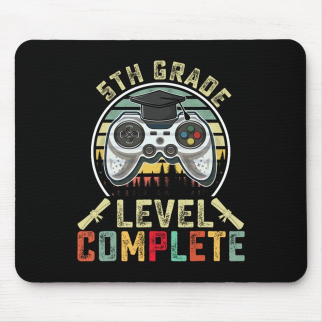 Grade Level Complete Gamer 5th Grade Graduation Gi Mouse Pad (Front)