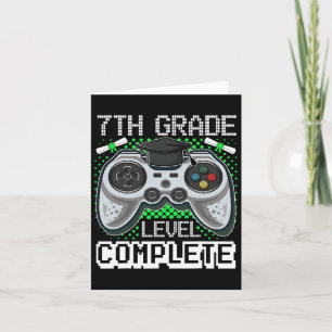 Grade Level Complete Gamer 7th Grade Graduation Gi Card