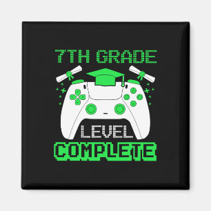 Grade Level Complete Gamer 7th Grade Graduation Gi Magnet