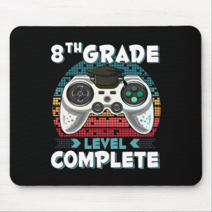 Grade Level Complete Gamer 8th Grade Graduation Gi Mouse Pad