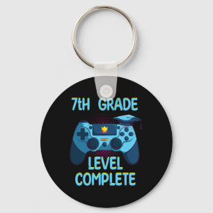 Grade Level Complete Last Day Of School Funny Grad Key Ring