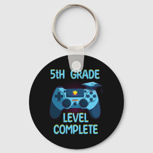 Grade Level Complete Last Day Of School Funny Grad Key Ring