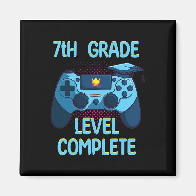 Grade Level Complete Last Day Of School Funny Grad Magnet (Front)