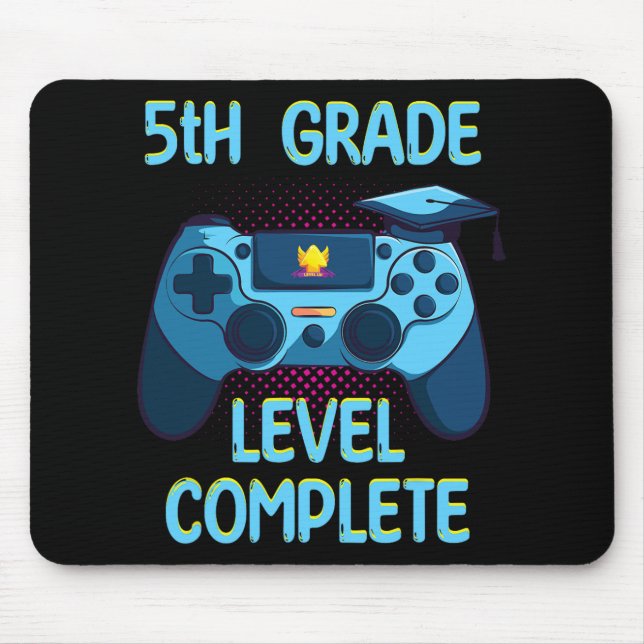 Grade Level Complete Last Day Of School Funny Grad Mouse Pad (Front)