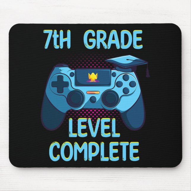Grade Level Complete Last Day Of School Funny Grad Mouse Pad (Front)