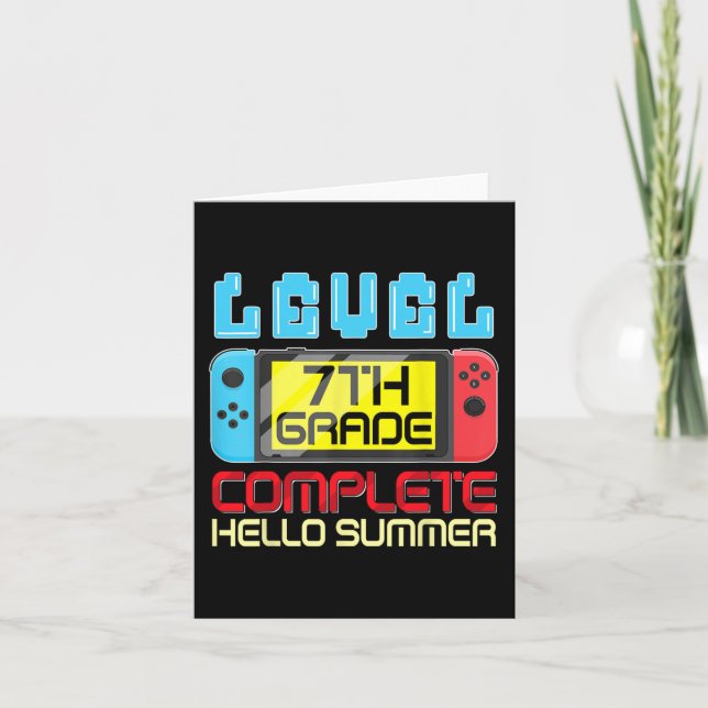 Grade Level Complete Last Day Of School Graduation Card (Front)