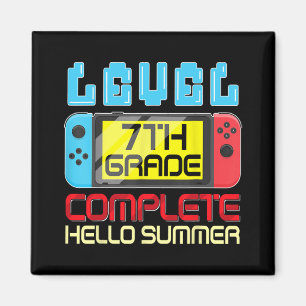 Grade Level Complete Last Day Of School Graduation Magnet