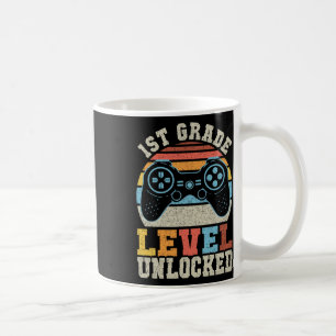 Grade Level Unlocked Gamer 1st Day Of School Boys Coffee Mug
