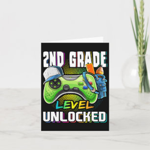 Grade Level Unlocked Video Game Back To School Boy Card
