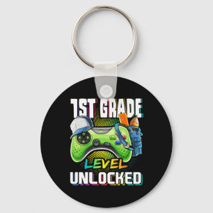 Grade Level Unlocked Video Game Back To School Boy Key Ring