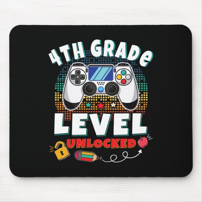 Grade Level Unlocked Video Game Back To School Gam Mouse Pad (Front)
