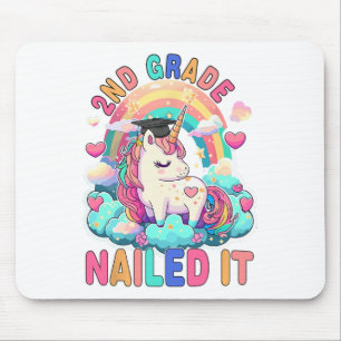 Grade Nailed It Graduation Girl Unicorn Graduate 2 Mouse Pad