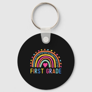 Grade Rainbow Girls Boys Teacher Team 1st Grade Sq Key Ring