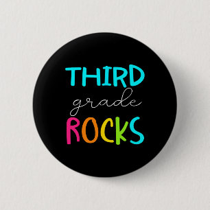 Grade Rocks Team 3rd Grade Teacher 6 Cm Round Badge