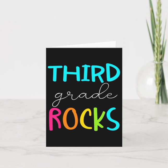 Grade Rocks Team 3rd Grade Teacher  Card (Front)