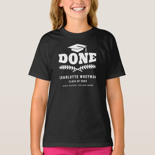 Grade School Graduate 2023 Gag Matching Class T-Shirt (Front)